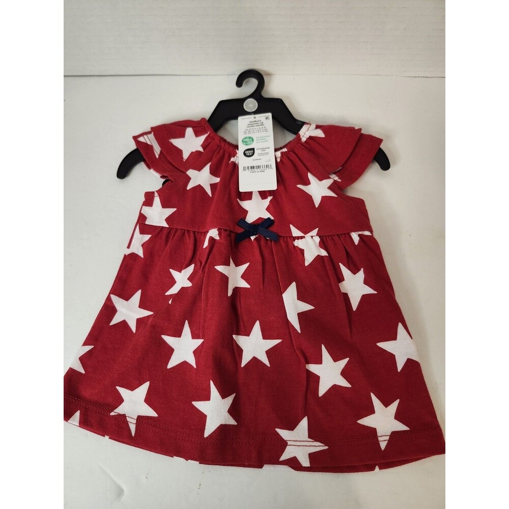 Carter's Child of Mine Baby Girl Patriotic 2 Piece Dress Set Size Newborn